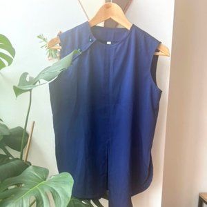 Lark and Peony Blue Cheongsam Inspired Top